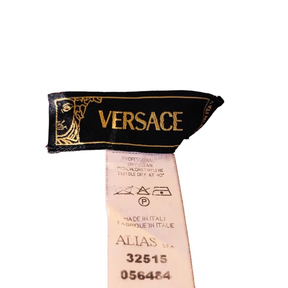 VERSACE pink-ish color knit tank top with silver logo plate Sz m - Picture 11 of 14